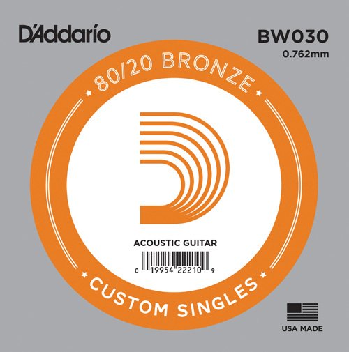 D'Addario BW030 - SINGLE 80/20 BRONZE WND 030