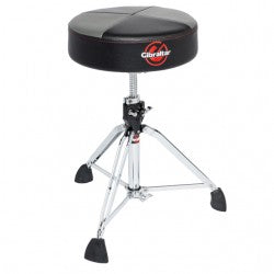 Gibraltar 9608RQPGB - Pro dbl braced throne w/Super foot 13x3.5 round grey black quarter panel