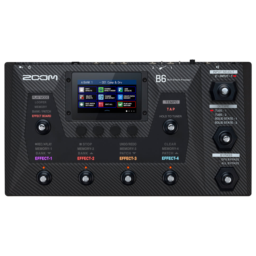 Zoom B6 Bass Guitar Multi-Effects Processing Pedal