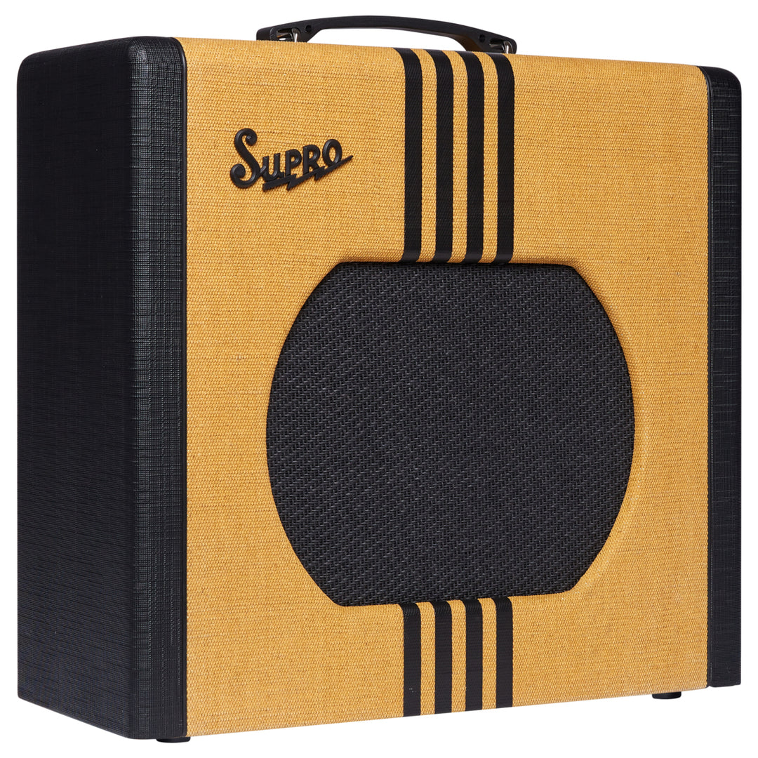 Supro Delta King 12 Combo 15-Watt 1x12” Guitar Amplifier w/ Reverb - Tweed & Black