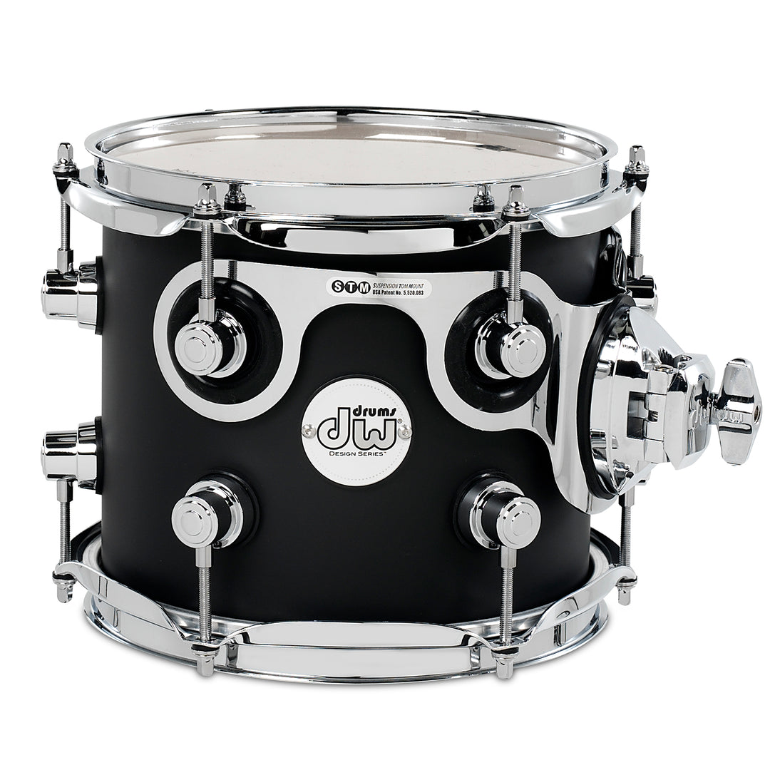 DW Design Series Rack Tom 7x8 Matte Lacquer - Black Stain