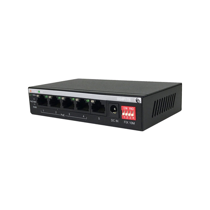 BZBGEAR - 5-Port 10/100/1000 Mbps Gigabit POE Ethernet switch