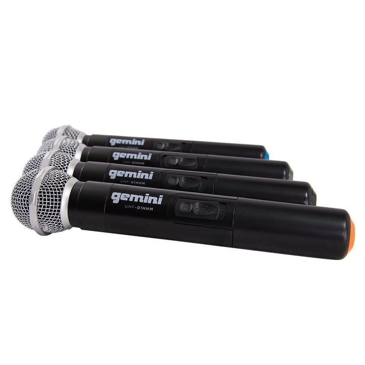 Gemini UHF-04M Four-Channel UHF Wireless Microphone System - Handheld Vocal