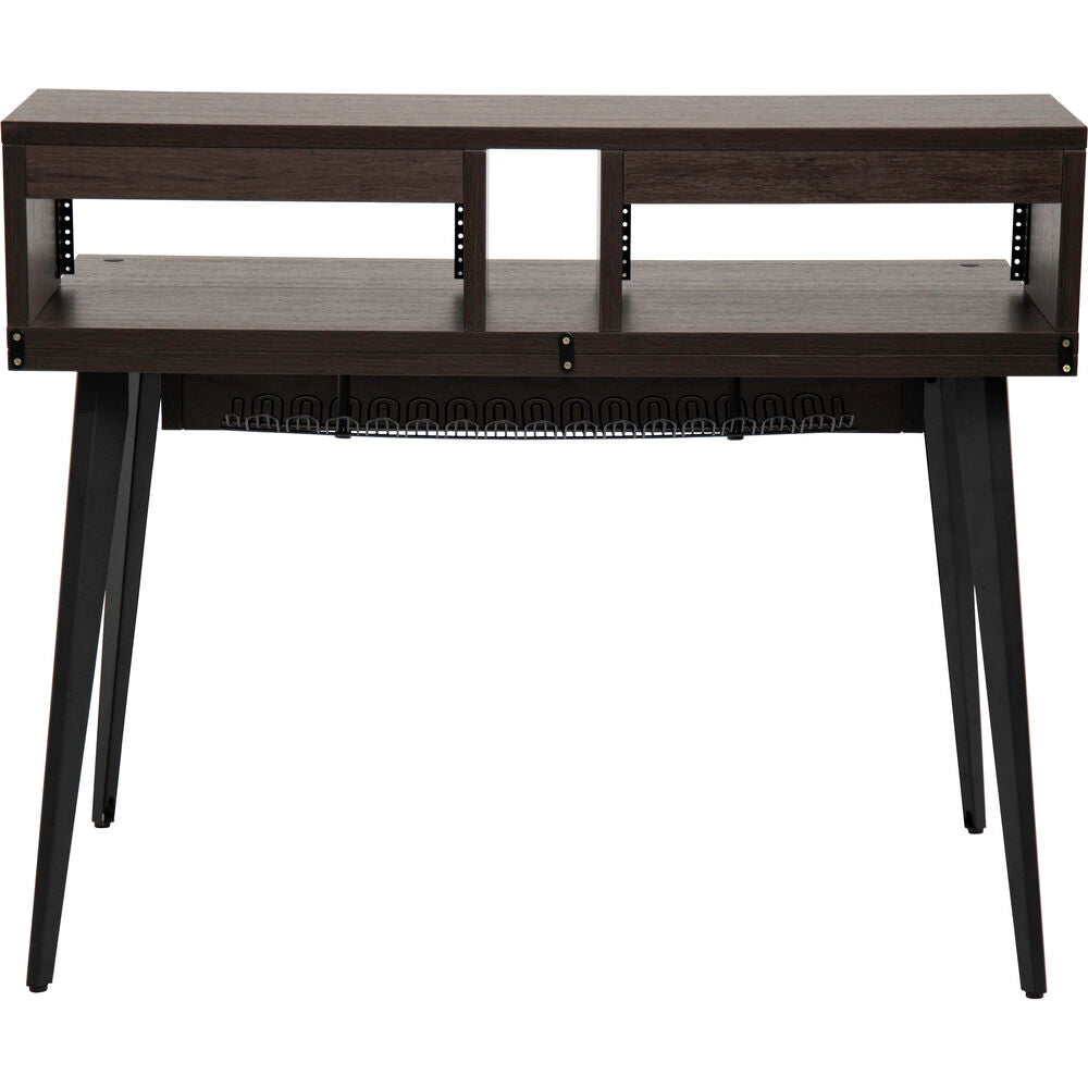 Gator Elite Furniture Series Main Desk - Dark Walnut Brown