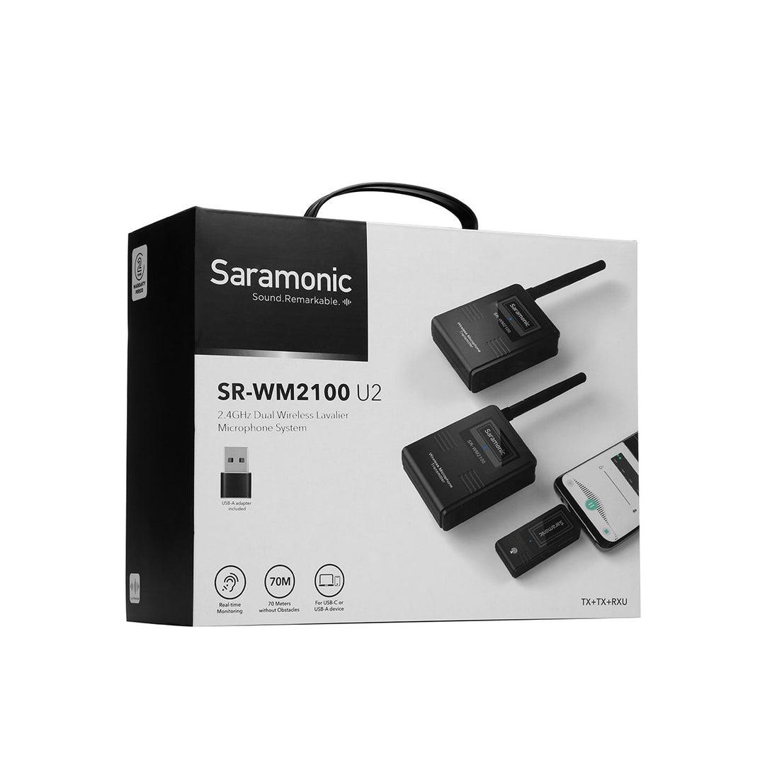 Saramonic SR-WM2100-U2 2.4GHz Wireless Microphone System (2 transmitters kit)