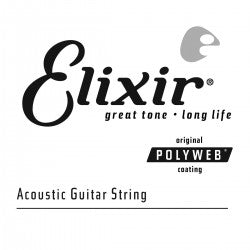 Elixir 13153 Acoustic Guitar String POLYWEB Coated .053