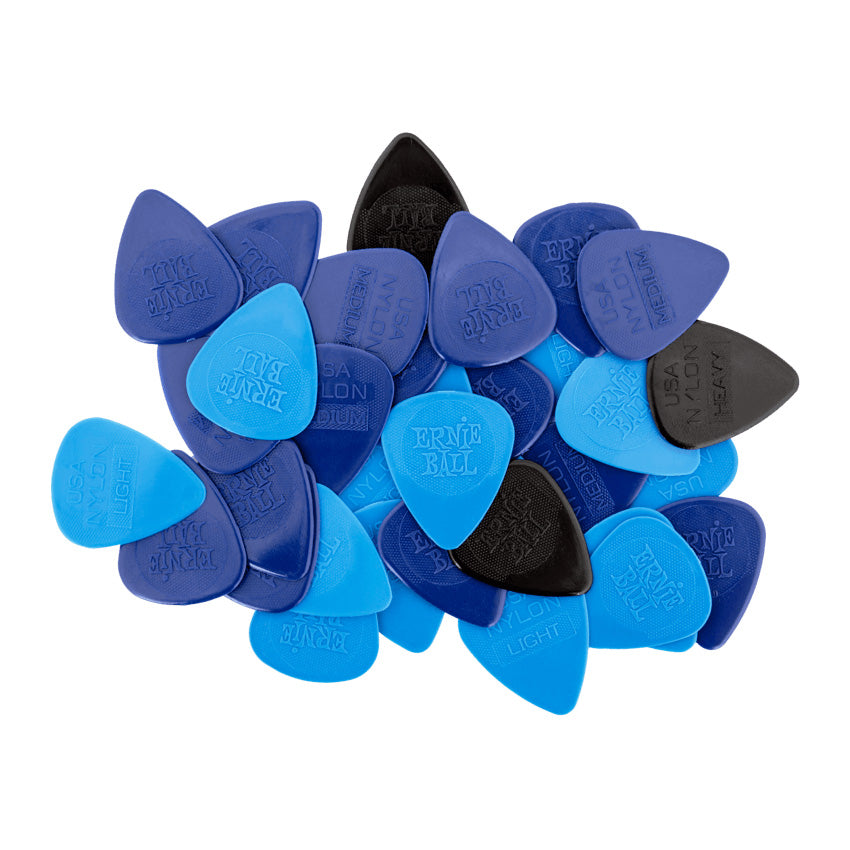 Ernie Ball Guitar Picks Nylon (Bag of 50) - Assorted Thickness