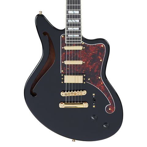 D'Angelico Deluxe Bedford SH Electric Guitar - Black – Music City