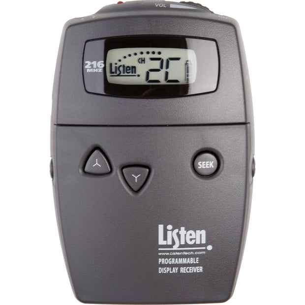 Listen Technologies LR-500-216 - Portable Programmable Display RF Receiver (216 MHz)