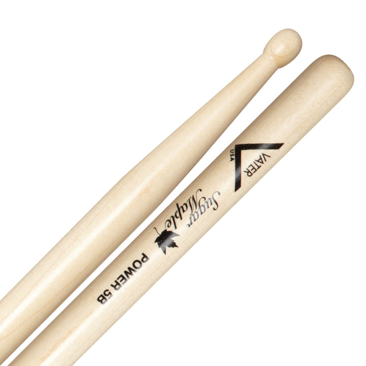 Vater VSMP5BW - Vater Sugar Maple Power 5B Wood Tip Drumsticks