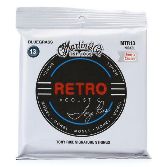 Martin MTR13 Retro Acoustic Guitar Strings - Bluegrass - Tony Riece’s Choice