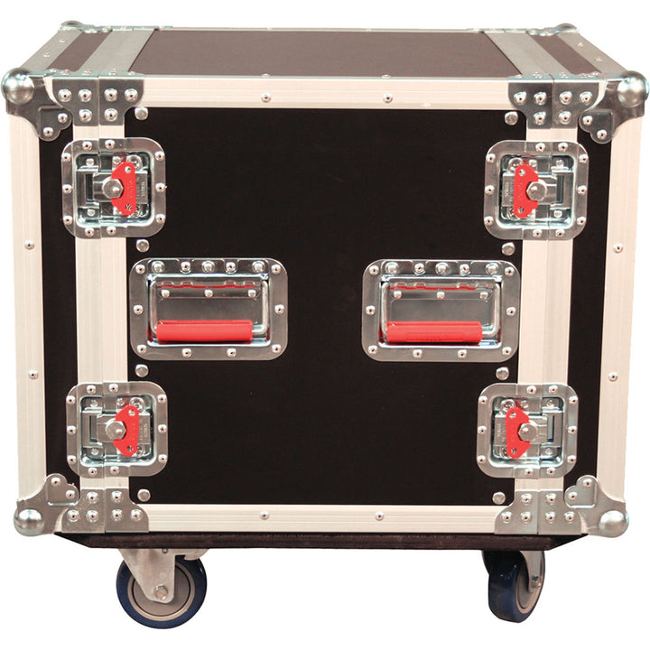 Gator G-Tour 10U Cast 10 Space 19'' Flight Rack w/ Casters, (2 locking)