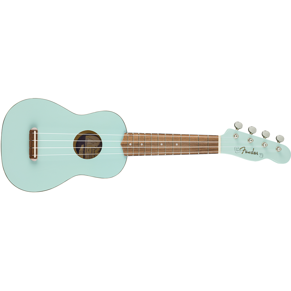 Fender Venice Soprano Uke, Walnut (Daphne Blue)