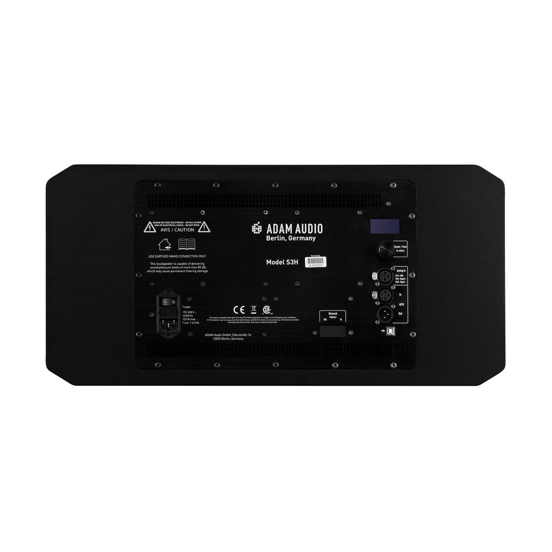 Adam S3H - 2 x 7" woofer, 4.5" midrange, Analogue and Digital Inputs, onboard DSP - Music City Canada