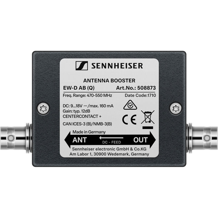 Sennheiser EW-D AB Inline Antenna Booster for EW-D Wireless Systems (R: 520 to 608 MHz)