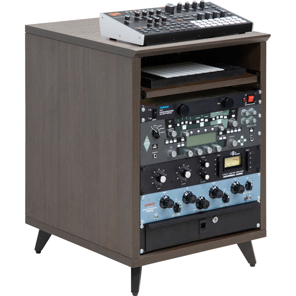 Gator Elite Series 10 RU Studio Rack Table - Dark Walnut Brown
