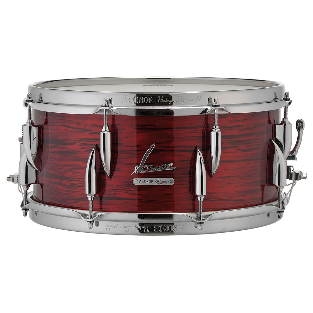Sonor Vintage VT-1306-SDW-VRO 13” x 6” Snare Drum w/ ''Super 50'' Throw Off - Vintage Red Oyster