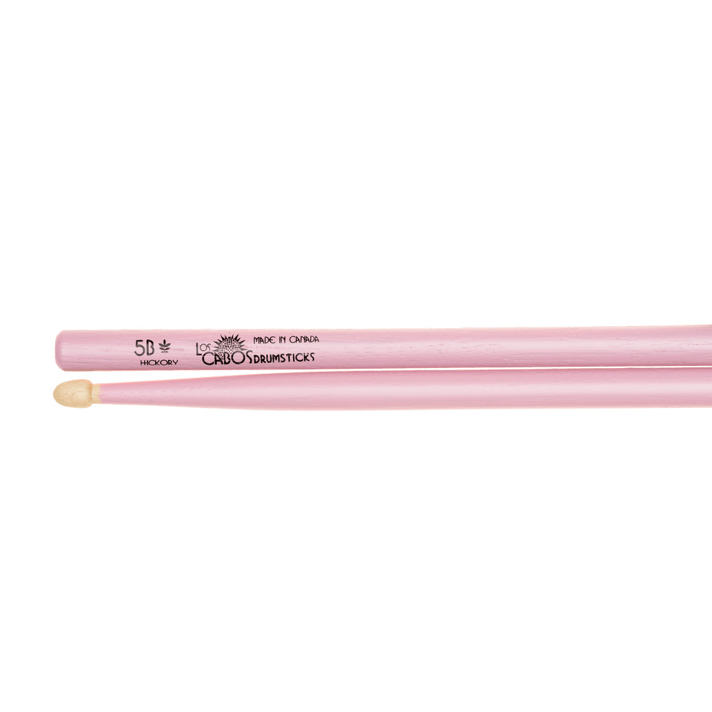 Los Cabos LCD5BPINK 5B Pink Drum Sticks-Hickory