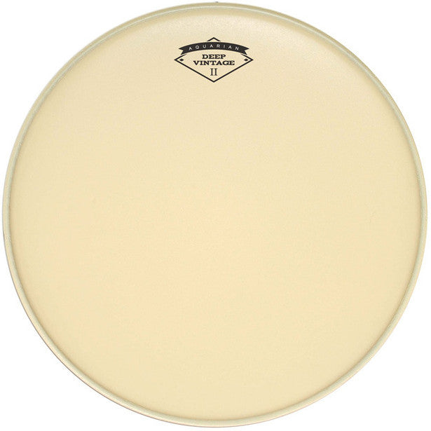 Aquarian DVII20 Deep Vintage II Vintage Coated 10/10 Double Ply Bass Drumhead with Felt Strip