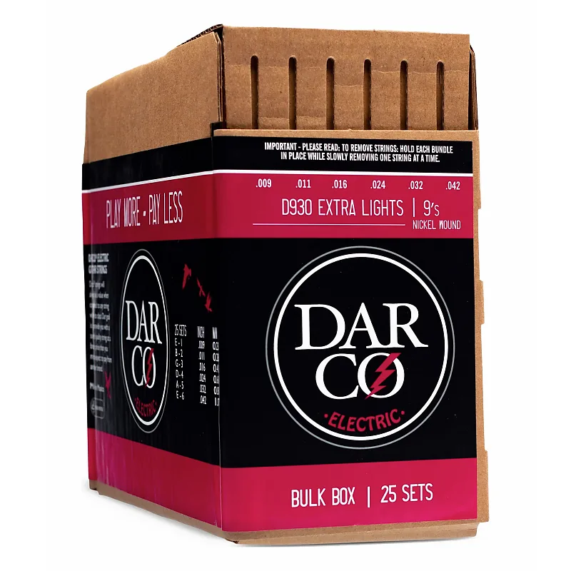 Martin Guitars Darco D930 Extra Lights Electric Guitar Strings - 25 Sets