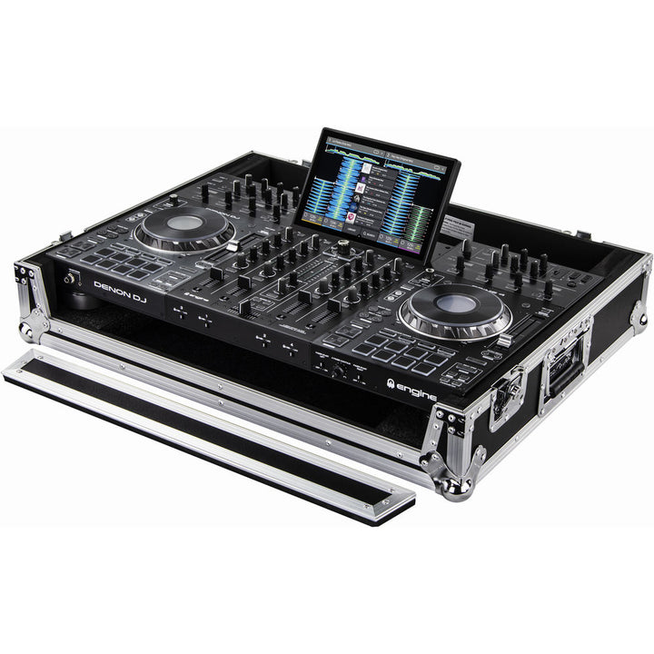 Odyssey FRPRIME4 Flight Ready Series Hard Case for Denon Prime 4 DJ Controller - Silver and Black