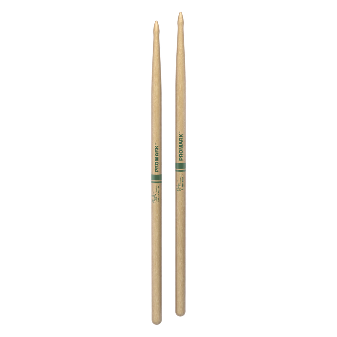 Promark RBCMW-Promark Carter McLean Hickory Drumsticks, Wood Tip