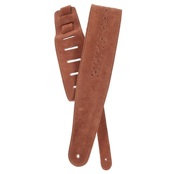 D'Addario 25PRF04 - PERF LTH ST,CAMEL SUEDE ROSETE