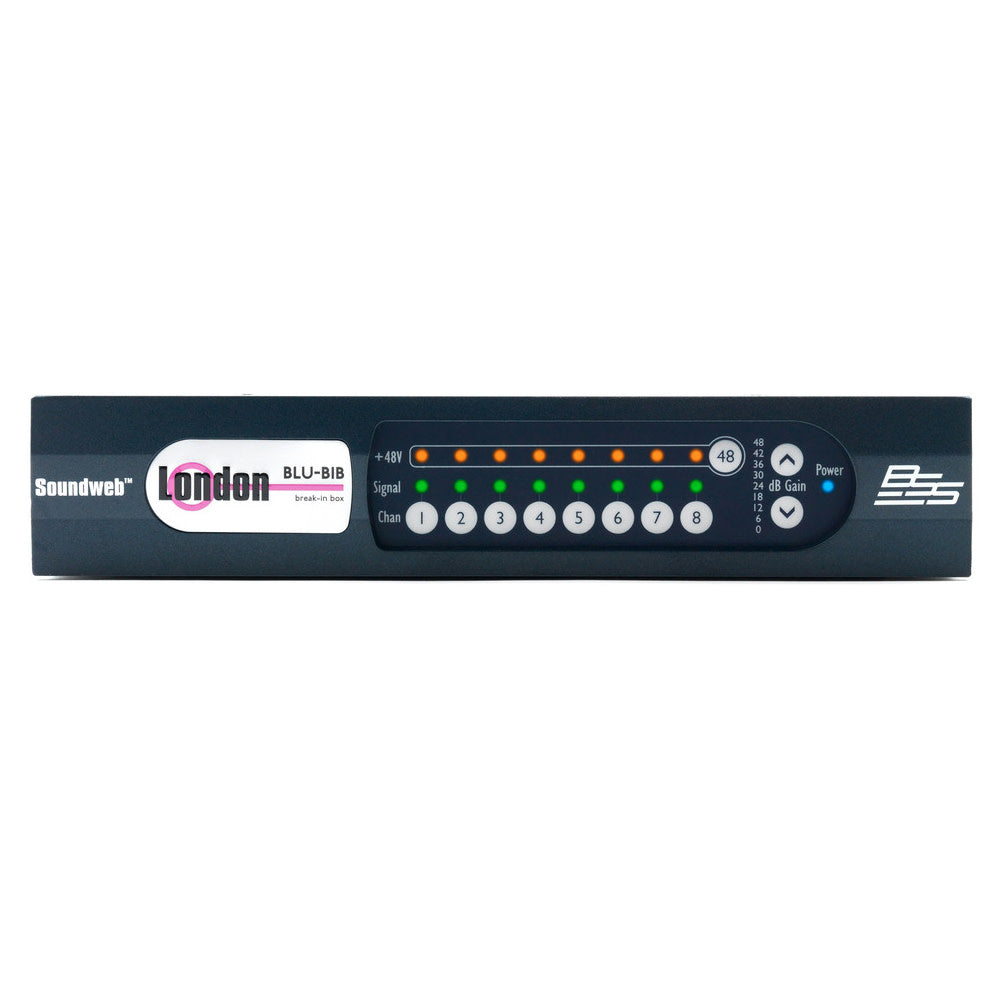 BSS BLU-BIB 8-channel analog break-in box w/ BLU link  (half rack width) (Demo)