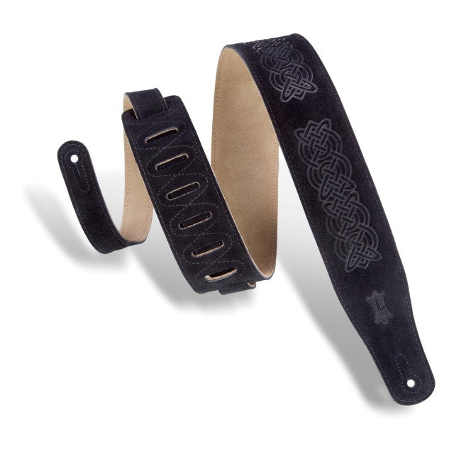 Levy's MS26CK-BLK Suede Leather Guitar Straps