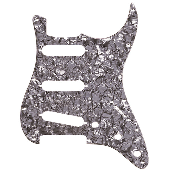 Fender Pickguard for Stratocaster S/S/S 11-Hole Mount 4-Ply - Black Pearl