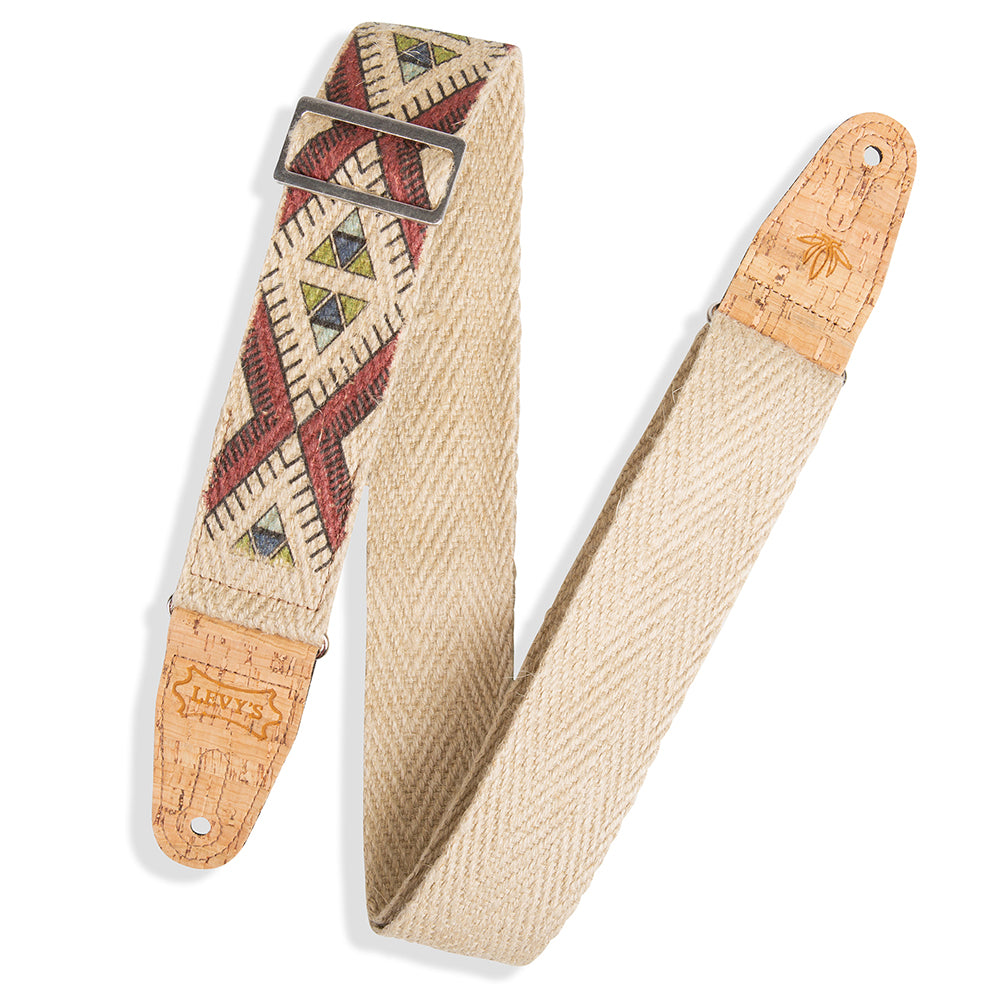 Levy’s MH8P-002 Diamond Tribal Hemp Natural Guitar Strap
