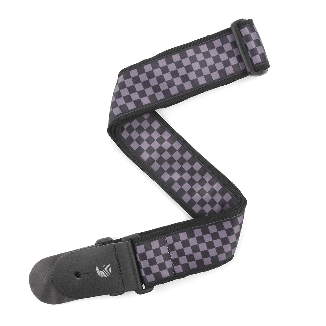 D'Addario T20W1412 - 2'' Gtr Stp, Checkerbrd - Black