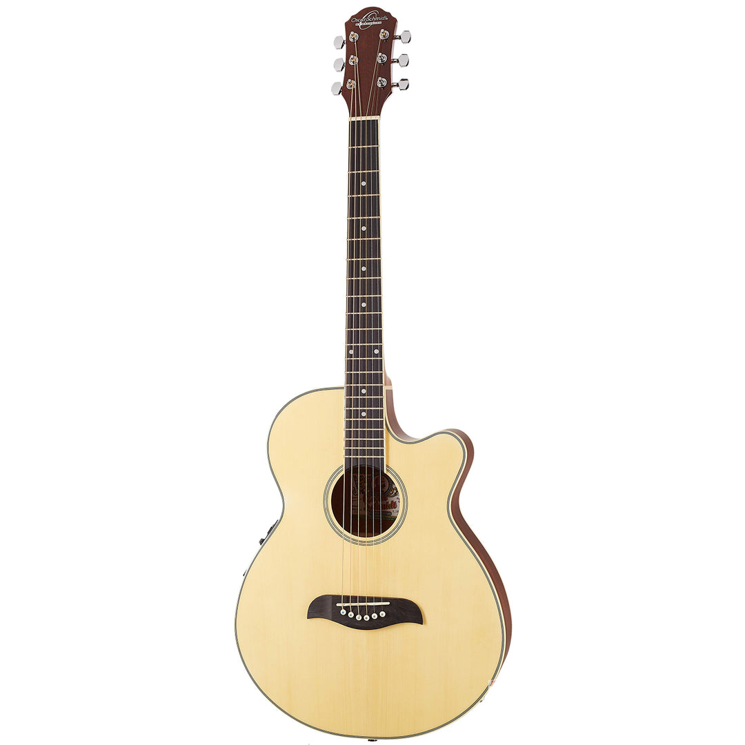 Oscar Schmidt OG8CEN-A Acoustic Guitar Shallow Body Folk Natural 3 Band EQ