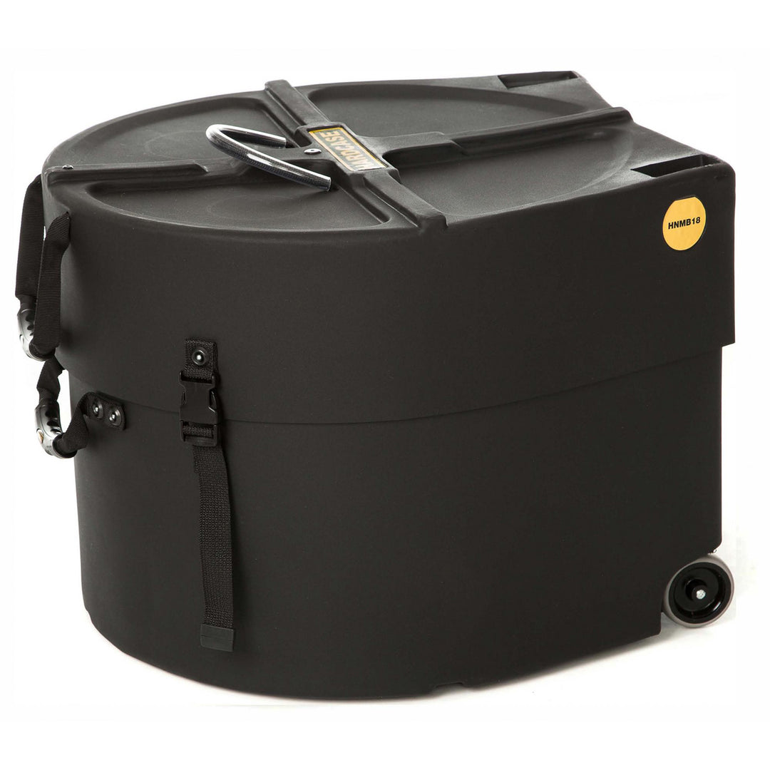 HARDCASE HNMB18 - Marching Drum Case w/ Wheels for Bass Drum - 18" x 14"
