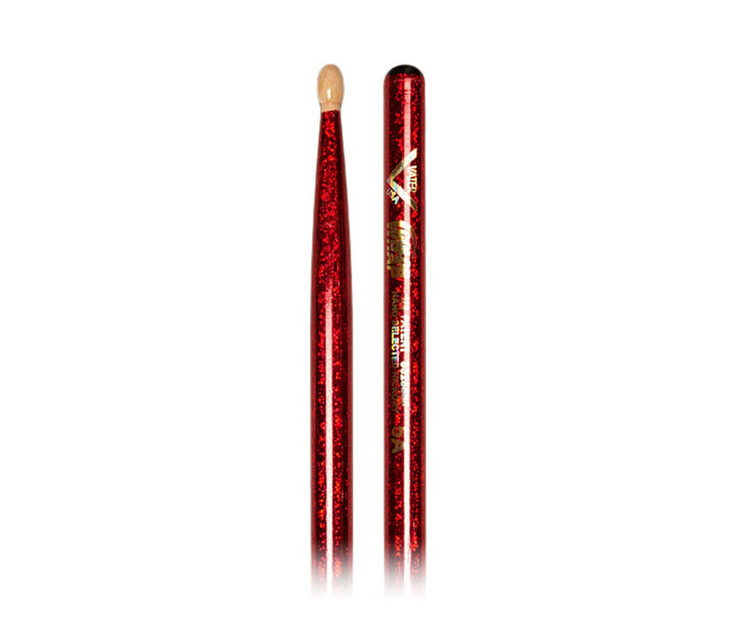 Vater VCR5A - Color Wrap Red Sparkle Wood Tip Drumsticks
