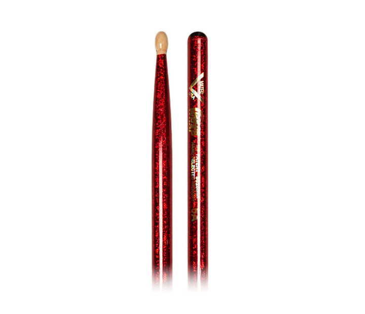 Vater VCR5A - Color Wrap Red Sparkle Wood Tip Drumsticks