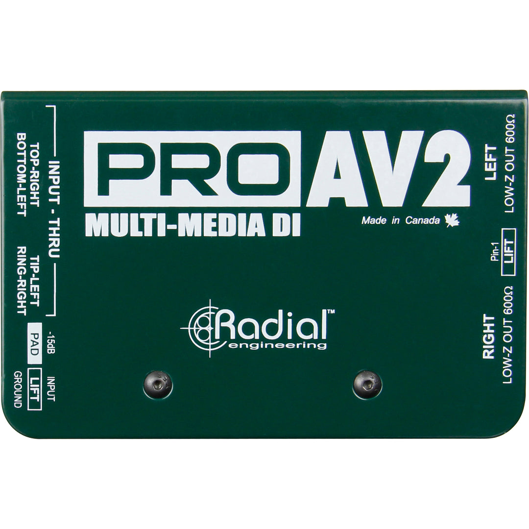 Radial ProAV2 - Audio/Video Passive Stereo Direct Box – Music City Canada