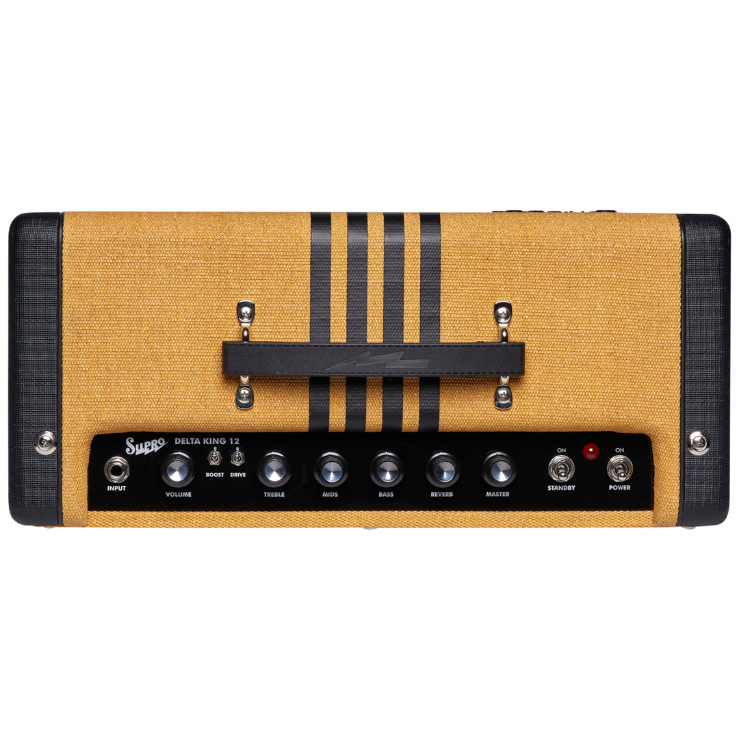 Supro Delta King 12 Combo 15-Watt 1x12” Guitar Amplifier w/ Reverb - Tweed & Black
