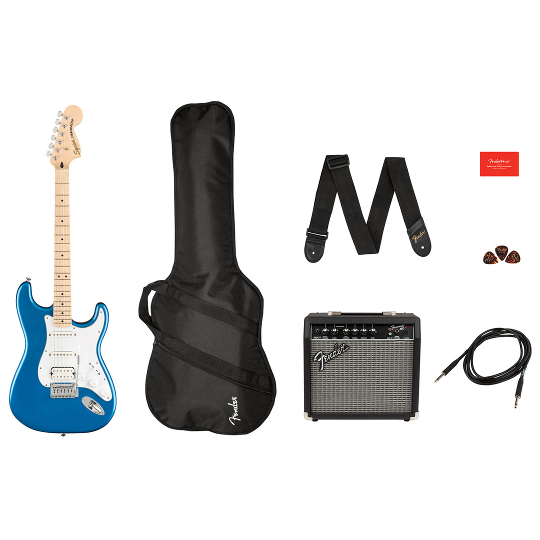 Squier Affinity Series Stratocaster HSS Guitar Player Pack - Lake Placid Blue