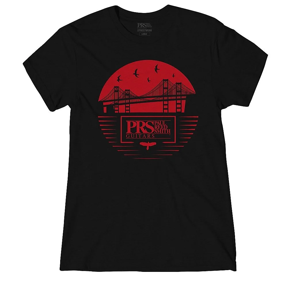 PRS Women's Bay Bridge Tee - Black/Red