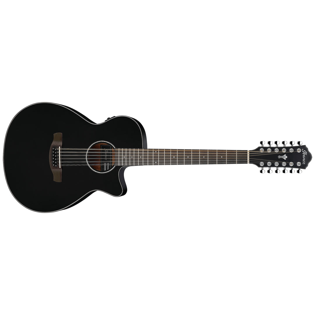 Ibanez AEG5012 Acoustic-Electric Guitar 12-String - Black High Gloss
