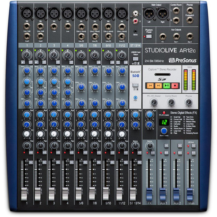 PreSonus StudioLive AR12c USB-C Audio Interface Mixer and Recorder - 12-Channel