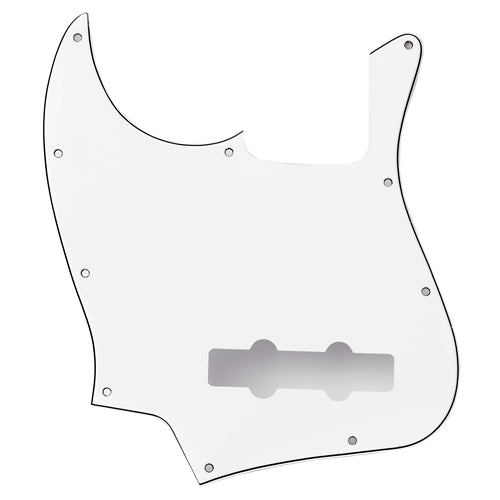 Fender Pickguard for Left-Hand Jazz Bass 10-Hole Mount 1-Ply - White