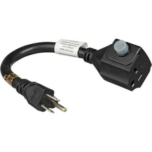Furman ADP-1520B Socket Adapter Cord w/Circuit Breaker - 15A to 20A