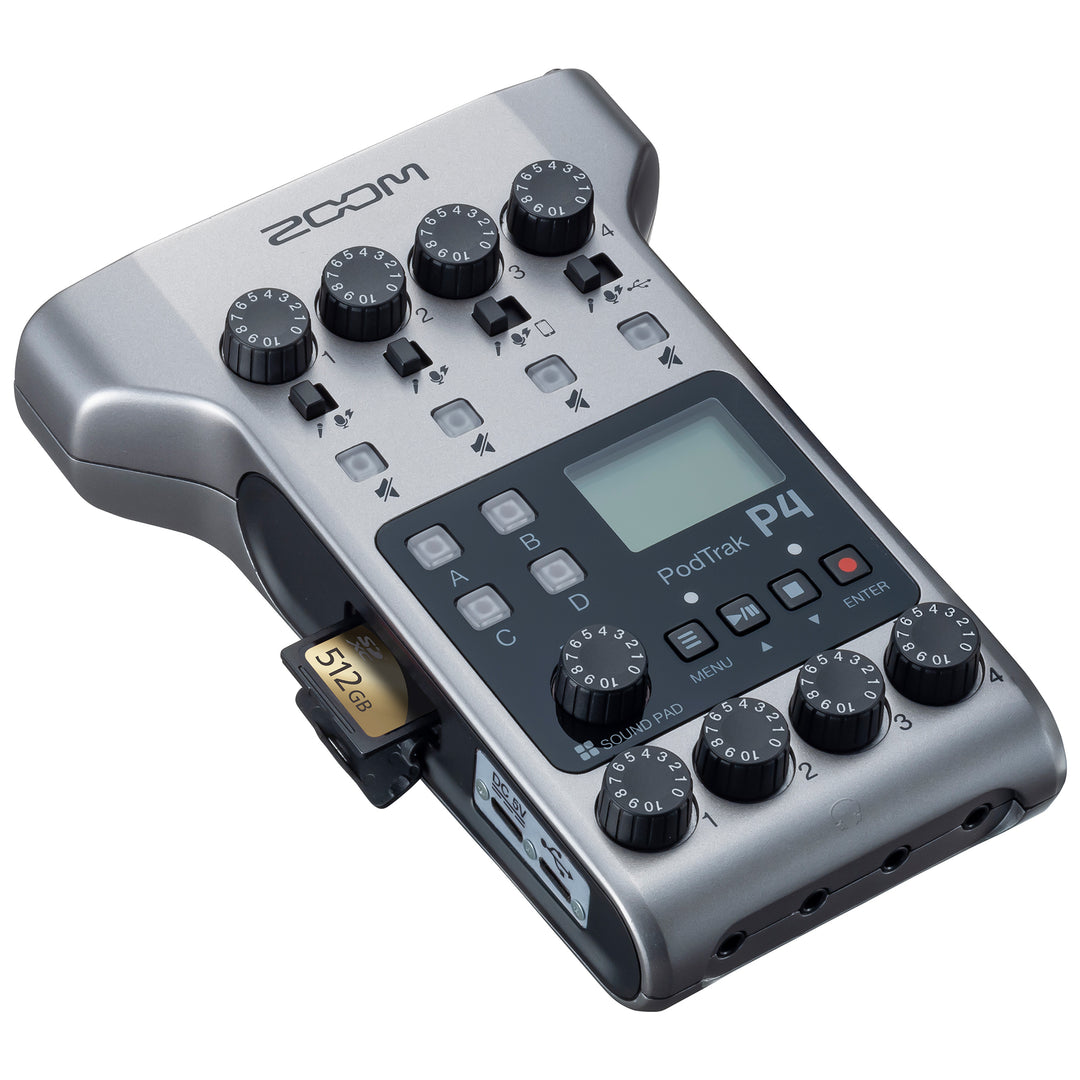 Zoom PodTrak P4 Recorder for Podcasting