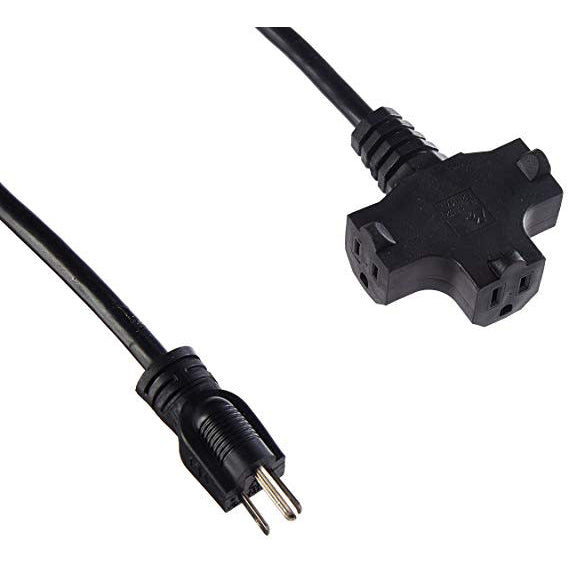 Accu-Cable AC Power 3-Outlet Extension Cable 12-Gauge Black 25 Feet