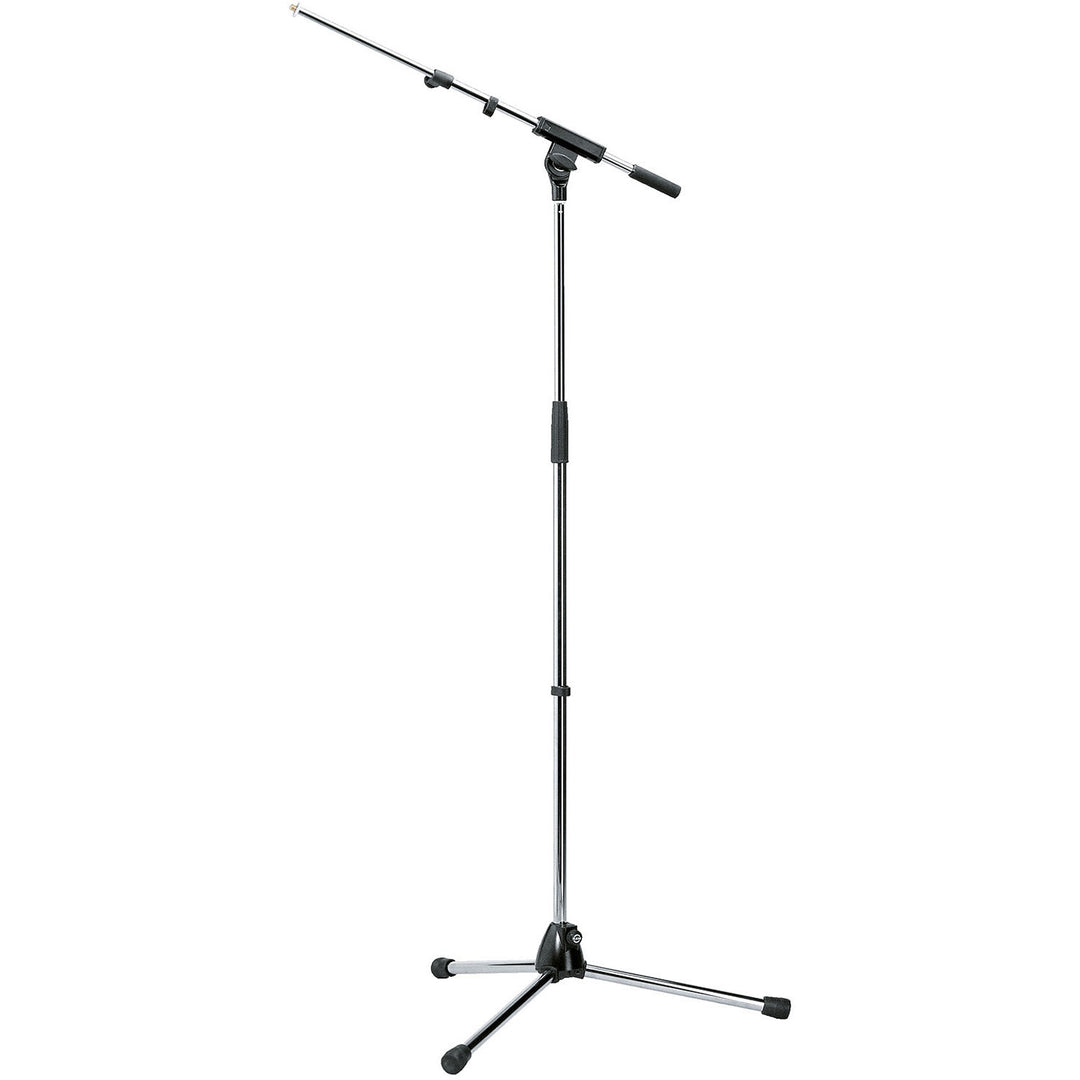 K&M 210/8 Telescopic Boom Microphone Stand (Chrome)