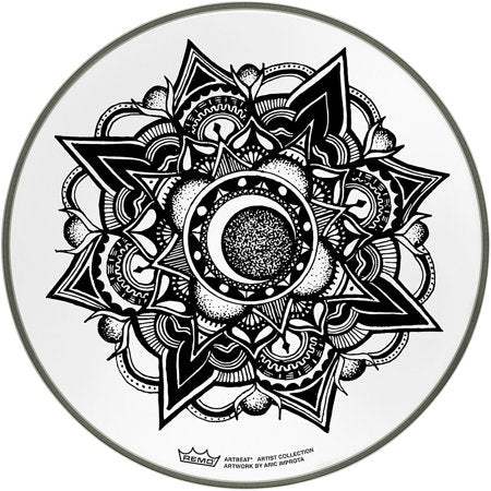 Remo PE-0012-AB-004 - 12''DH,ARTBEAT®Sleep lotus Artist Collection,Aric Improta