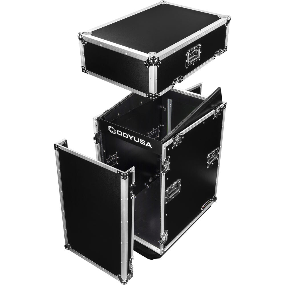 Odyssey FZ1416W Pro Combo Rack w/ Casters - 14U Over 16U