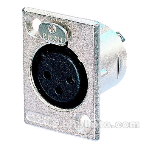 Neutrik NC3FP-1 - 3 Pin Nickel Chassis XLRF -P Size